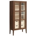 thumbnail image 5 of Modway Nell 71" Glass Door Tall Display Storage Cabinet in Walnut, 5 of 10