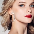 thumbnail image 5 of DESIGNICE 2 Colors Women Big Hoop Earrings Large Loop Circle Alloy Jewelry Earrings Large Hoop Earrings for Women, 5 of 7