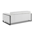 thumbnail image 3 of Titan Furnishings 75" Modern Genuine Italian Leather Loveseat in White, 3 of 8
