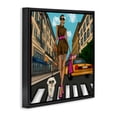 thumbnail image 2 of Stupell Industries Contemporary Fashion Girl in Big City Black Floating Frame Canvas Art, 18 x 18, by Tara Boone, 2 of 8