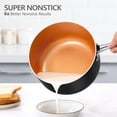 thumbnail image 5 of MICHELANGELO Nonstick 2 Quart Sauce Pan with Lid, Ultra-Nonstick Copper Sauce Pot 2 Qt, Ceramic Saucepan with Lid, Small Pot with Ergonomic Handle, Induction Compatible, Oven Safe, 5 of 7