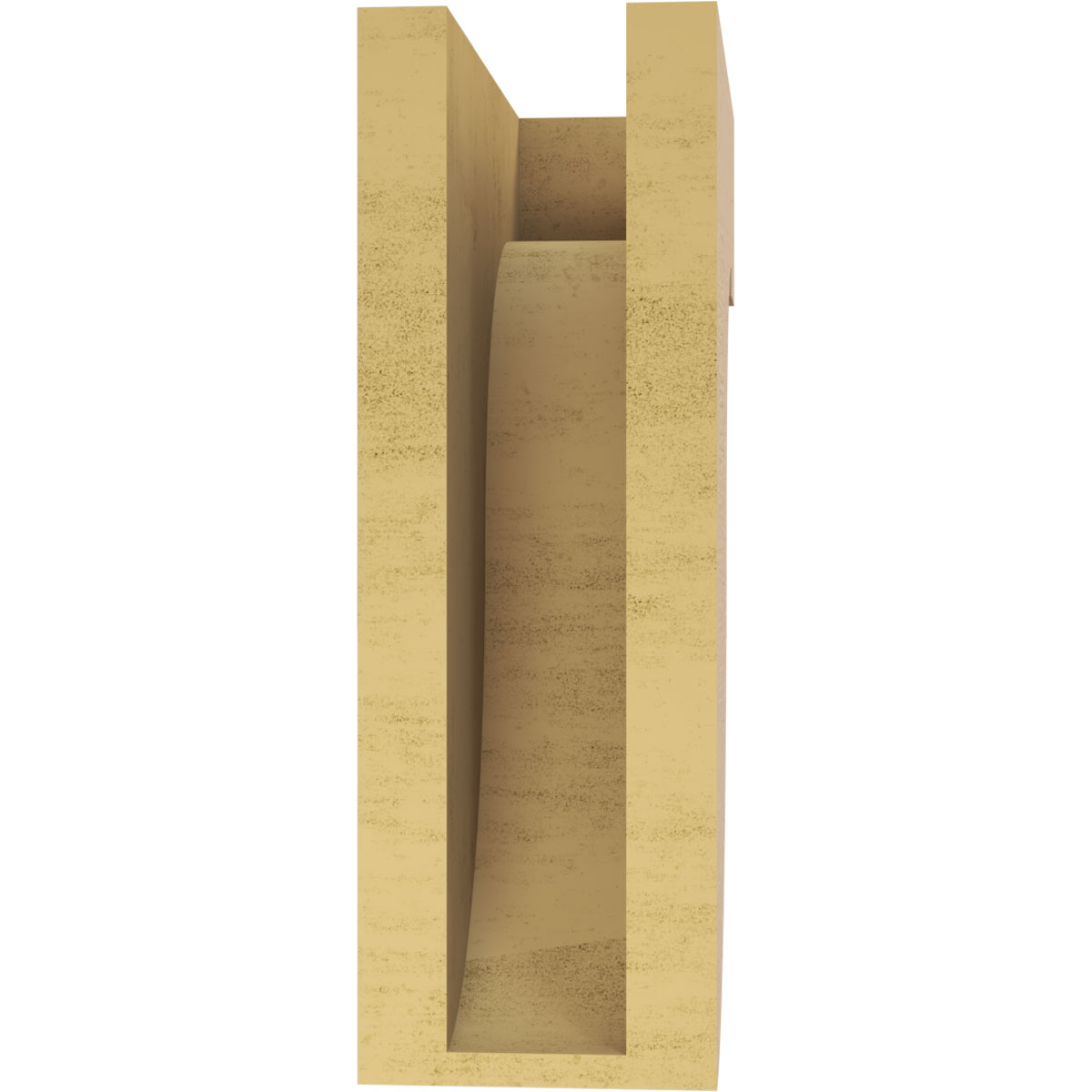 4"W x 8"D x 12"H Classic Del Monte Rough Cedar Woodgrain TimberThane Corbel, Primed Tan