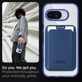 thumbnail image 4 of For Google Pixel 9A Magnetic 2-in-1 Phone Case,with Magnetic Detachable Card Holder,Credit Card Slot,Compatible with Mag-Safe,Transparent Back,Shockproof Rugged Wallet Phone Case,Darkblue, 4 of 7