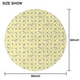 thumbnail image 6 of Yellow Cartoon Unicorn Star Lightning Pattern Round Tablecloth 60"x60",Wrinkle Wipeable Table Cloth for Kitchen Dining Room Picnic Patio Party, 6 of 6