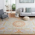 thumbnail image 2 of SAFAVIEH Micro-Loop Lyssa Medallion Area Rug, Green/Grey, 8' x 10', 2 of 8