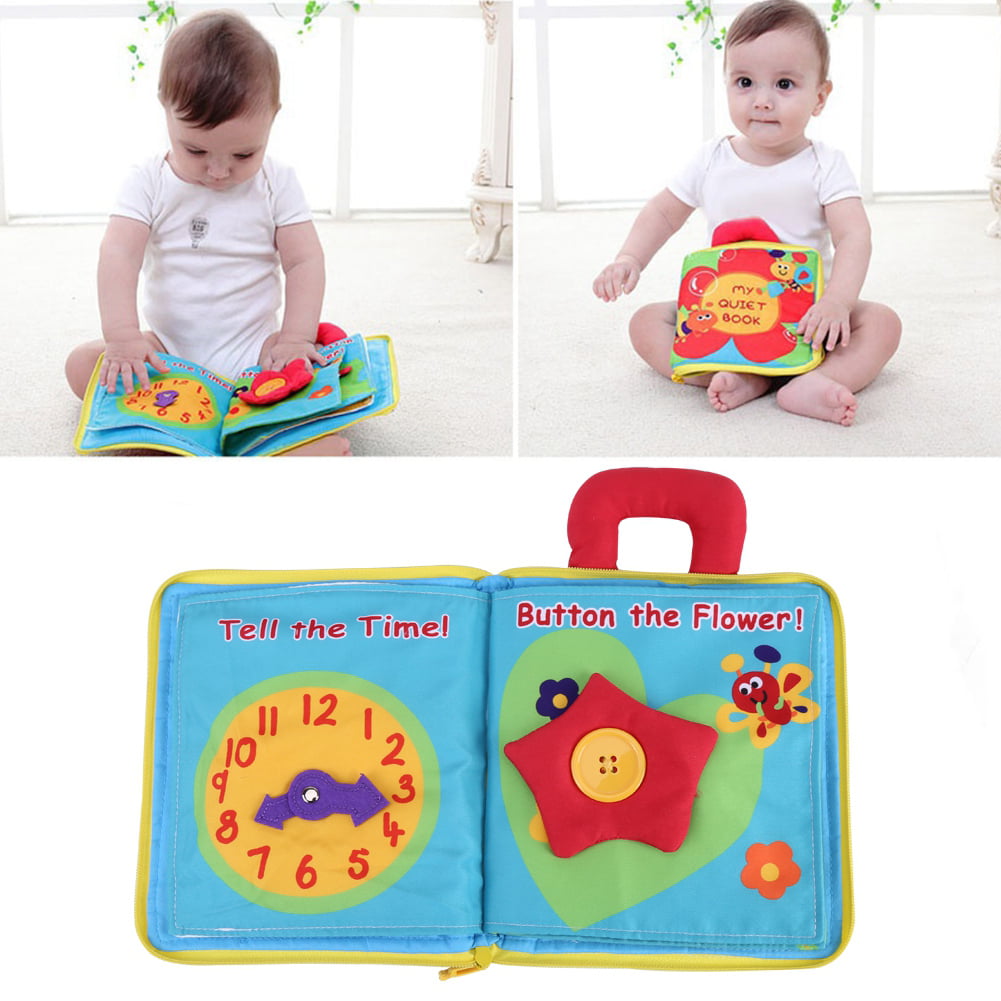 Baby 3D Quiet Book Soft Touch Non-Toxic Cloth Books Early Educational Toy 