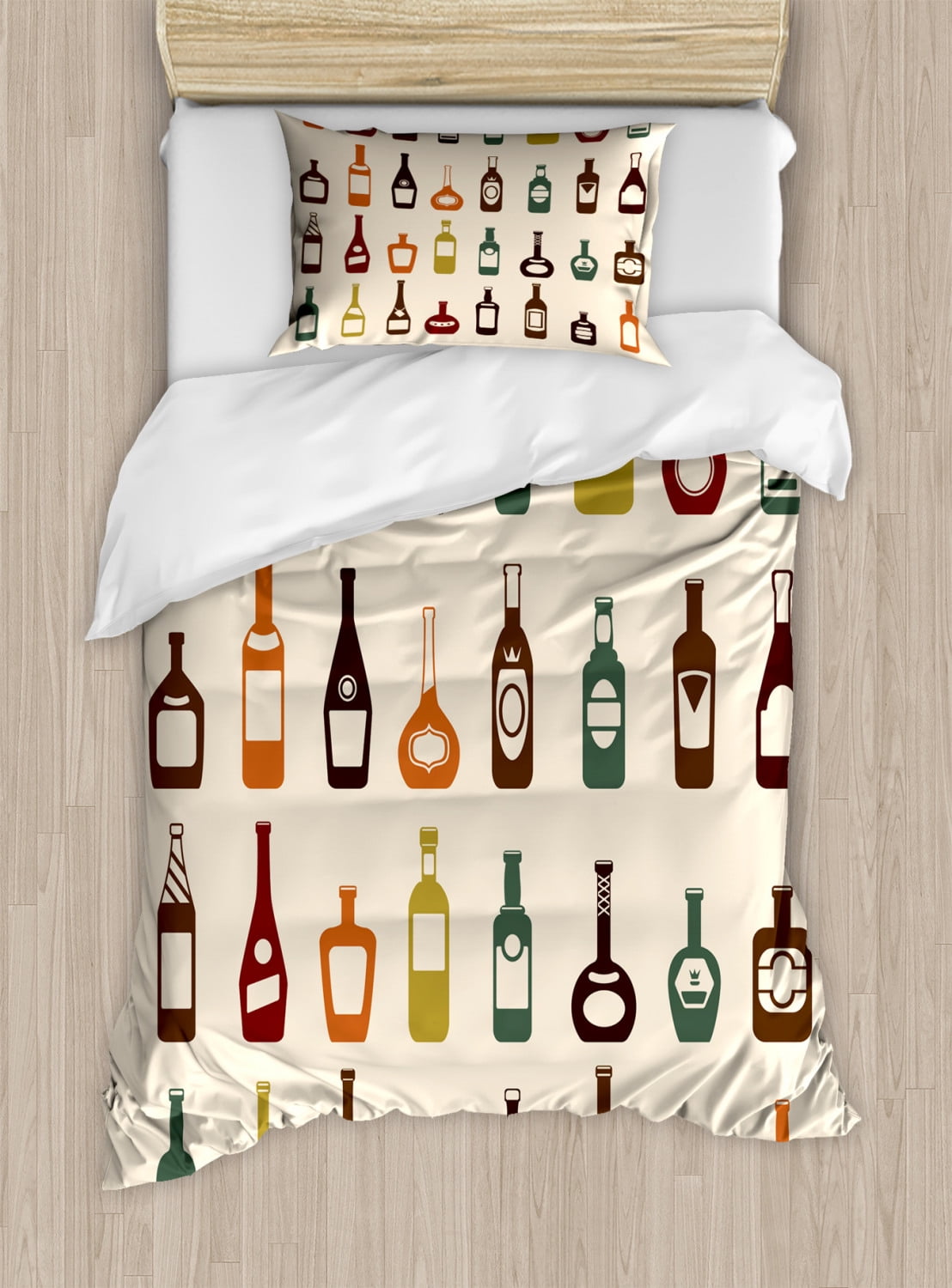 Beer Pattern Print Duvet Cover Bedding Set