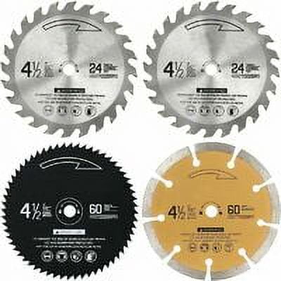 Hoja de sierra circular de 115 mm, 24 dientes, 60 dientes, grano 60, TCT, HSS y diamante, biselado para madera, metal y hojas de sierra circular mini de diamante para metales no ferrosos (paquete de