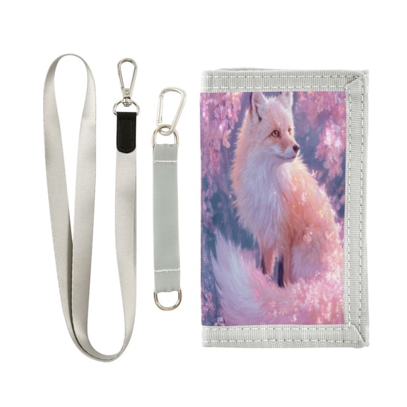 Cloth Purse Boys' Novelty Wallets Girls' Novelty Wallets Men's Wallets Women's Wallets Card Wallet Cash Wallet Student ID Bag Coin Wallet Pink Fox Plump Figure