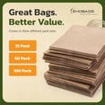 thumbnail image 6 of EKOBAGS Sturdy Brown Paper Gift Bags with Handles |   &  | 12x8x13 Inches, 25-Pack, 6 of 6