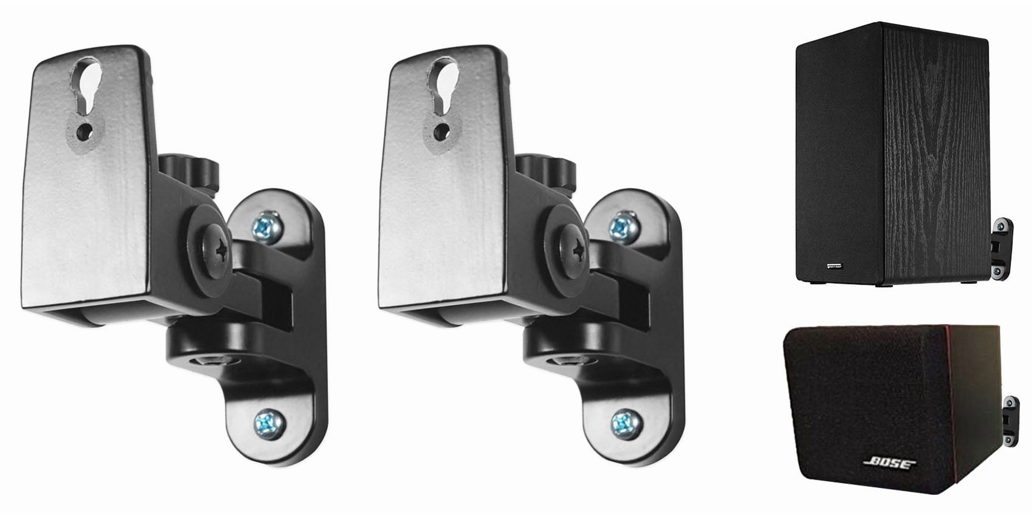 (2) Rockville APM5C 5.25" Powered Studio Monitor Speakers+Swivel Wall Brackets