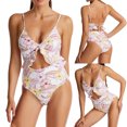 thumbnail image 2 of Traje de baño sexy para mujer Traje de baño estampado con estampado de volantes Bikini traje de baño Fridja  nalpqowj20855, 2 of 9