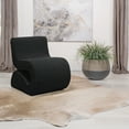 thumbnail image 2 of Ronea Boucle Upholstered Armless Curved Chair Charcoal, 2 of 10