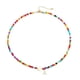 thumbnail image 5 of Gargantilla de cuentas para mujer, collar de cuentas de colores, collar con colgante inicial, gargantilla con inicial de corazón, regalo de cumpleaños para niñas, esposas y novias., 5 of 8