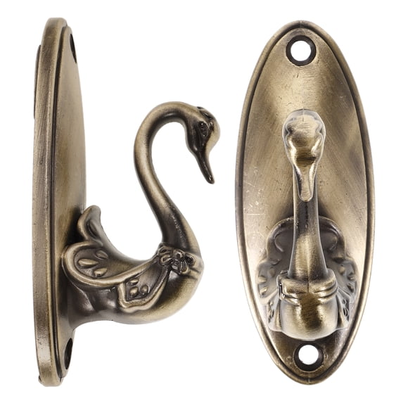 Par de ganchos de amarre para cortinas estilo cisne (bronce)