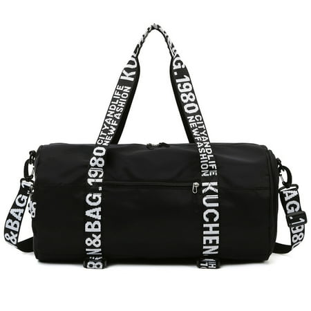 

Gyms and Weekend Getaway Waterproof Dufflebag with Shoe and Wet Clothes Compartments black，G52600