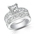 thumbnail image 2 of 4.50 Ct Princess Cut Diamond Engagement Ring Set In Channel Setting, 2 of 7
