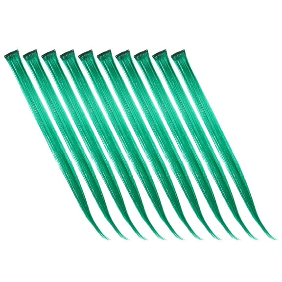 Milisten Hair Accessories For Women Straight Hair Extension 10Pcs Green