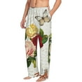 thumbnail image 2 of Balery Men'S Vintage Bike Flower Butterfly Pants,Sleepwear Pants,Pajama Pants,Pj Bottoms Drawstring And Pockets-Small, 2 of 9