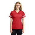 thumbnail image 1 of Ladies Football Replica Jersey Color True Red/White Small Size, 1 of 10
