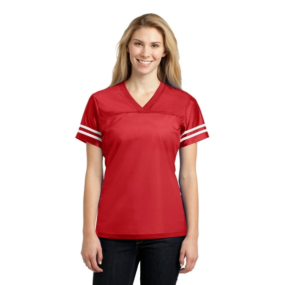 Ladies Football Replica Jersey Color True Red/White Small Size