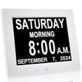 thumbnail image 1 of Reloj despertador digital JALL New 2024 con calendario digital de 8 pulgadas, 1 of 7