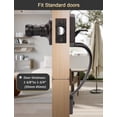 thumbnail image 4 of Front Door Handle and Deadbolt Set  Front Door Lock Set  Oil-Rubbed Bronze  Vintage Lower Half Entry Handleset  Entry Door Handle with Reversible Lever, 4 of 8
