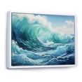 thumbnail image 2 of Designart "Antartica Frozen Ocean flow I" Winter Landscape Floater Framed Canvas Art Print, 2 of 7