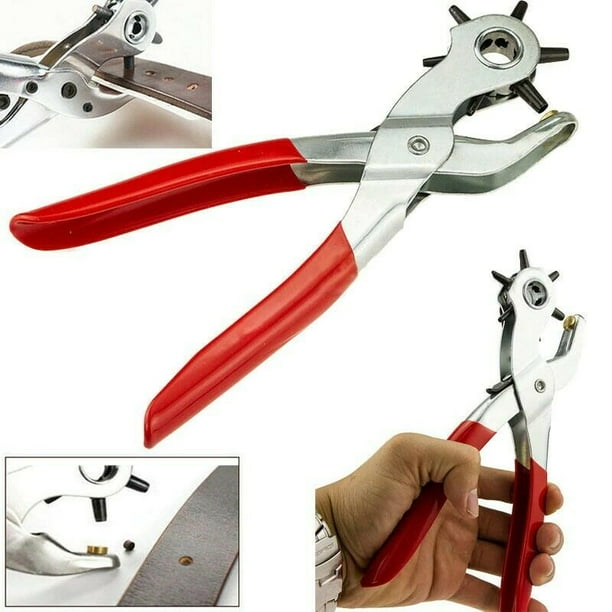 Leather Hole Punch Belt Puncher Tool Hole Maker Revolving Rotary Heavy