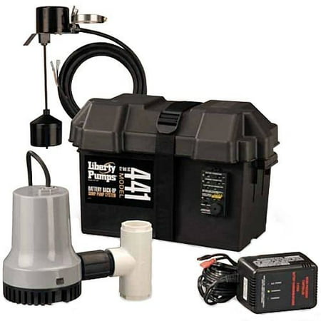 Backup Pump System - Liberty Pumps 441 Battery Back Up Sump Pump System (1830 GPH @ 10')
