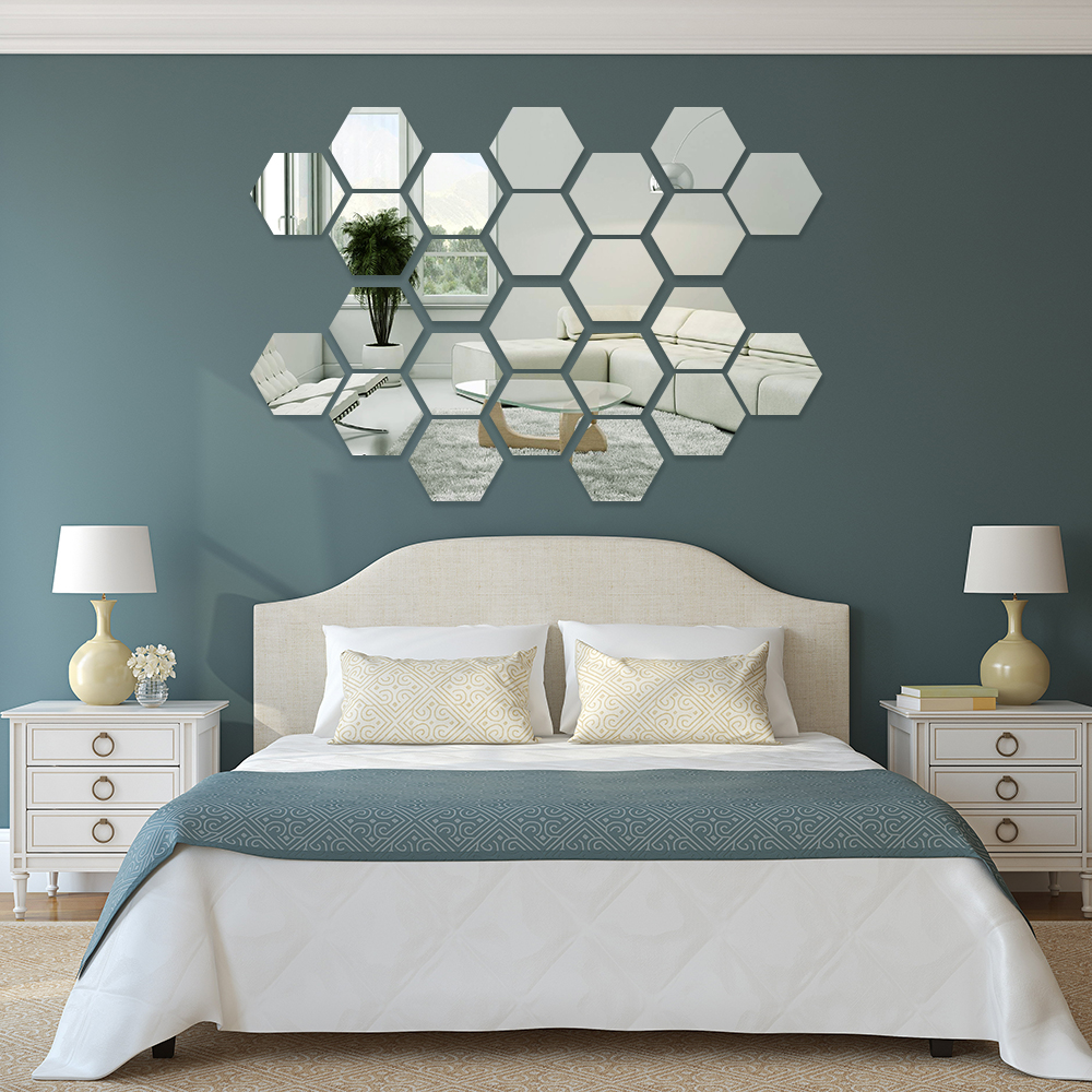 Htocinq Hexagon Mirror 12243648 Pcs Geometric Hexagon Mirror Removable Hexagon Mirror Art Diy Home Decorative 3d Hexagonal Acrylic Mirror Wall Stickers For Room Decor Walmartcom Walmartcom