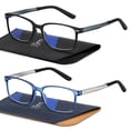 thumbnail image 1 of Gafas con bloqueo de luz azul EASY READ TR90 para hombre, 2 pares, 1 of 6