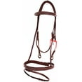 thumbnail image 2 of Horse English Padded Leather  Adjustable Flash Bridle Reins Full 803439CNF, 2 of 4