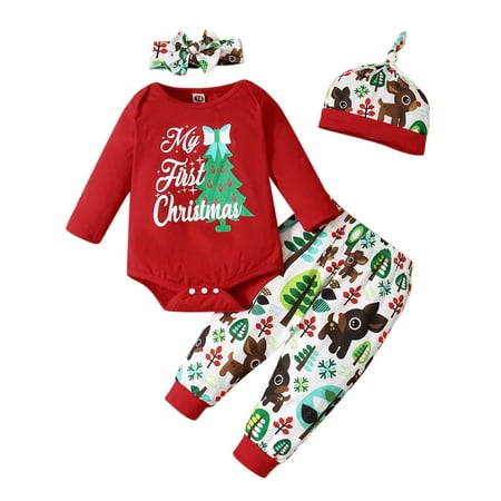 

Girls 12 Month Clothes Boys Girls Long Sleeve Christmas Cartoon Deer Printed Romper Bodysuit Baby Saddle Blanket