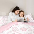 thumbnail image 4 of spefrowx Coquette Seashell Print Full Size Comforter Sets for Teens, Pink Bow Starfish Bedding Comforter Set, Pink Reversible, 3 Pieces, 1 Comforter and 2 Pillowcases, 4 of 6