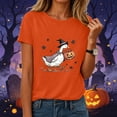 thumbnail image 6 of COMVALUE Halloween Oversized T Shirts for Women Fall Pumpkin Tops Shirt with Graphic Tees Outfits (Orange, S), 6 of 9