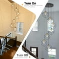 thumbnail image 7 of Modern Large Foyer Chandelier,7-Light High Ceilings Long Chandeliers,Hanging Chandelier Ceiling Light,Entryway Modern Lighting Fixture Villa and Stair, 7 of 7