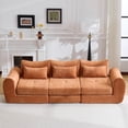 thumbnail image 7 of 101.5" Modular Sectional Sofa,Chenille Cloud Sofa Couch Convertible Folding Sofa Bed for Living Room,Bedroom,Apartment,Orange, 7 of 7
