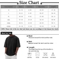 thumbnail image 3 of Domuza Cotton Shirt for Men Loose Fit Distressed Washed Casual Half Sleeve T-Shirt Summer Retro Style Crewneck Pullover Watermelon Red L, 3 of 4