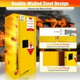 thumbnail image 6 of Lanfys Flammable Cabinet 6 Gallon Yellow, 18.11 x 18.11 x 35.5 Inchs Adjustable Shelf Flammable Storage Cabinet, for Commercial Industrial Home Use, 6 of 8