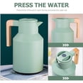 thumbnail image 2 of OUNONA Hot Beverage Carafe Thermal Carafe Jug Glass Green 1Set, 2 of 8