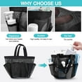 thumbnail image 3 of Livhil 2 Pcs Mesh Shower Caddy Basket for College Dorm Room Essentials with 8 Storage Pockets, Hanging Portable Shower Tote Bag for Bathroom Organizer for Shampoo Soap, 3 of 8