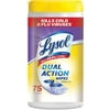 3 Pack - Lysol Dual Action Disinfecting Wipes w. Scrubbing Texture, 75ct