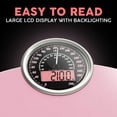 thumbnail image 4 of 2-in-1 Analog & Digital Weighing Scale for Body Weight up to 400lbs - Thick Tempered Glass - Extra Large Display - Easy to Read Digital Bathroom Scale - New - Pink, 4 of 5
