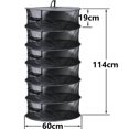 thumbnail image 2 of Labymos 2ft 6 Layer Herb Collapsible Drying Rack W/Zipper Black Mesh Trays Dry Net Hanging for Hydroponics, 2 of 8