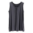 thumbnail image 2 of Aboser Women's Sleeveless Tank Tops Plus Size Undershirt Supersoft Modal Basic T Shirt Casual Solid Camisoles Loose Fit Summer Tee Shirts, 2 of 9