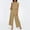 Khaki, variant on Women's Solid Color Linen 2 Piece Set Sleeveless Crop Top With Buttons And Wide Leg Pants Women Sweat Suits Sequin Suits for Women Petite Pant Suit for Women Straight Leg Dress Pants for Women Pants