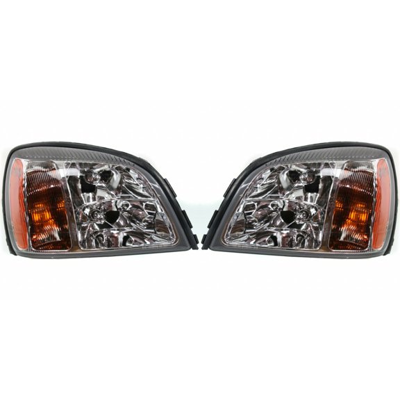 For Cadillac Deville Headlight Assembly 2000 2001 2002 Pair Driver and Passenger Side CAPA Certified For GM2502208 | 25717171