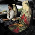 thumbnail image 2 of Xoenoiee Cardinal Butterfly Flower Leaves Print Car Seat Covers Full Set for Women Waterproof Car Seat Belt Cover, Center Console Cover, PU Leather Car Accessories 5 Pack, 2 of 7