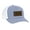 Columbia Blue, White Mesh, variant on Heritage Pride Script Leather Patch Trucker Snapback Hat-Heather Gray/Ocean Blue-Beige Mesh